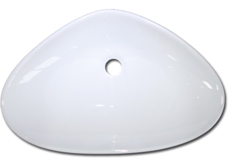 Maxwhite 8093B TRIESTE Umyvadlo keramické trojúhelníkové na desku 59x39x13,5cm