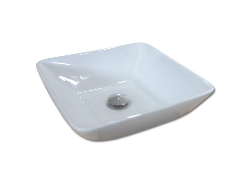 Maxwhite 8017 CAPRI Umyvadlo keramické čtvercové na desku 45x45x13cm