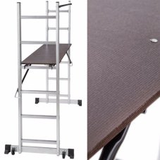 Žebříkové lešení hliníkové KMH0506A, 165x158x160cm s plošinou