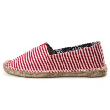 Espadrilky textilní boty Stripes - červeno bílá
