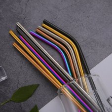 Brčko rovné 21,5cm průměr 8mm Duhové