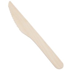 Nůž jídelní dřevěný W003 - 16,5cm jednorázový - 100ks