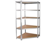 Max Rohový kovový regál 180 x 70 x 40 x 43 cm 5 polic 875kg pozinkovaný PR-184374