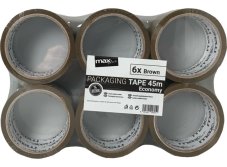 Lepící páska 48mm x 45m hnědá 6 ks