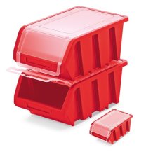 Plastový úložný box uzavíratelný TRUCK PLUS 195x120x90 červený KTR20F