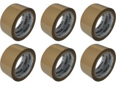 Lepící páska 48mm x 45m hnědá 6 ks