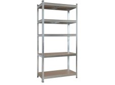 Max Skladový kovový regál 150 x 75 x 30 cm 5 polic 750kg pozinkovaný PR-15753