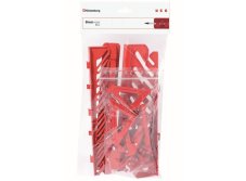 Sada držáků Bineer Hooks na montážní panely, červené, 20 ks