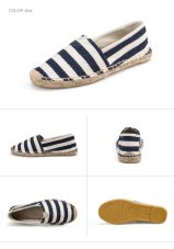 Espadrilky textilní boty Blue Stripes - modro bílá