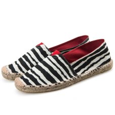 Espadrilky textilní boty Big Stripes - černo bílá