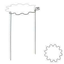 Kruhová podpěra pro rostliny, 1/2 kruhu, průměr 40 cm / výška 70 cm