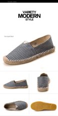 Espadrilky textilní boty Stripes - modro bílá