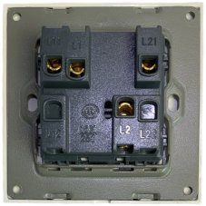 Dvojitý schodišťový/křížový vypínač skleněný