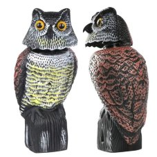 Plašič ptáků sova stojící - otáčející 38cm