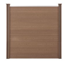 Zahradní plot WPC 188 x 186 cm hnědý 2 sloupky