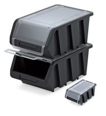 Plastový úložný box uzavíratelný TRUCK PLUS 155x100x70 černý KTR16F
