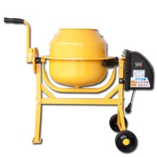 Stavební míchačka 65 L s ocelovým ozubením žlutá