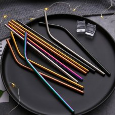 Brčko zahnuté 21,5cm , průměr 6mm Duhové