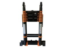 Žebřík KME3082B teleskopický 4,1 plus 4,1m oboustranný s kolečky