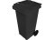 Popelnice D240B 240L černá s kolečky