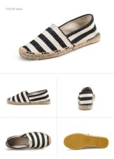 Espadrilky textilní boty Black Stripes - černo bílá
