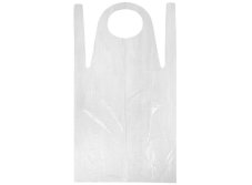 Jednorázová HDPE zástěra 1207B - 100ks bílá