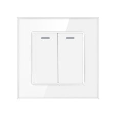 Dvojitý schodišťový/křížový vypínač skleněný