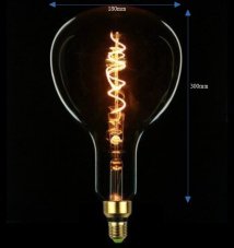 Žárovka Retro ER180 8W - závit E27/180mm x 300mm (stmívatelná)