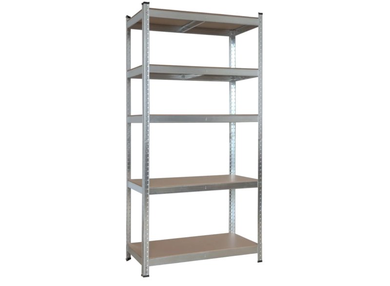 Max Skladový kovový regál 150 x 75 x 30 cm 5 polic 750kg pozinkovaný PR-15753