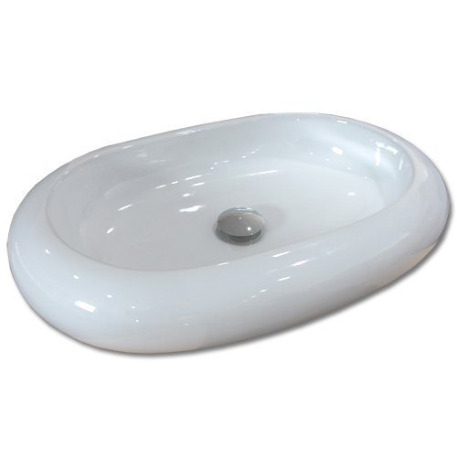Maxwhite 8183 ROMA Umyvadlo keramické oválné na desku 61x 41x12,5cm
