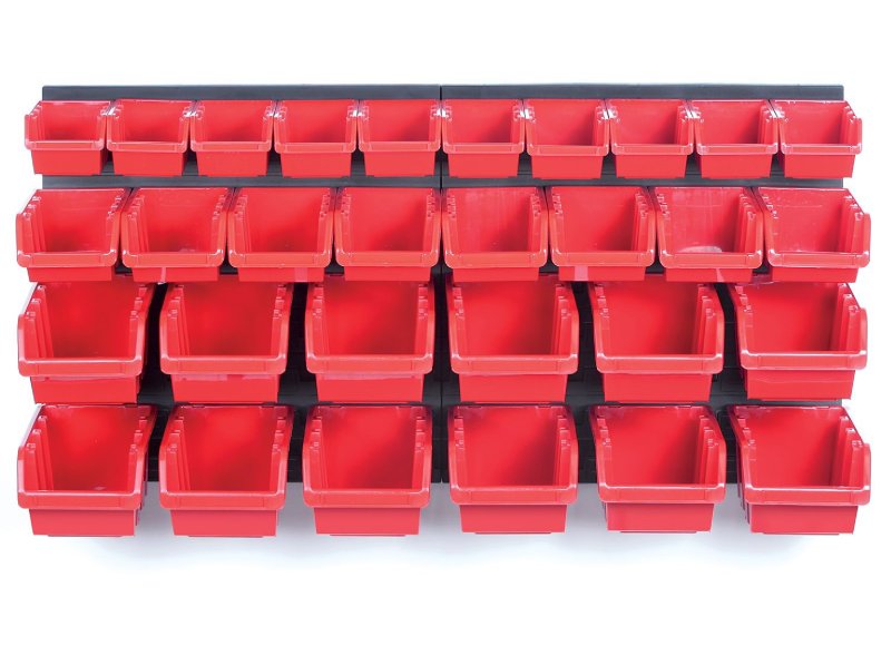 PROSPERPLAST Závesný panel s 30 boxmi na náradie ORDERLINE 800x165x400
