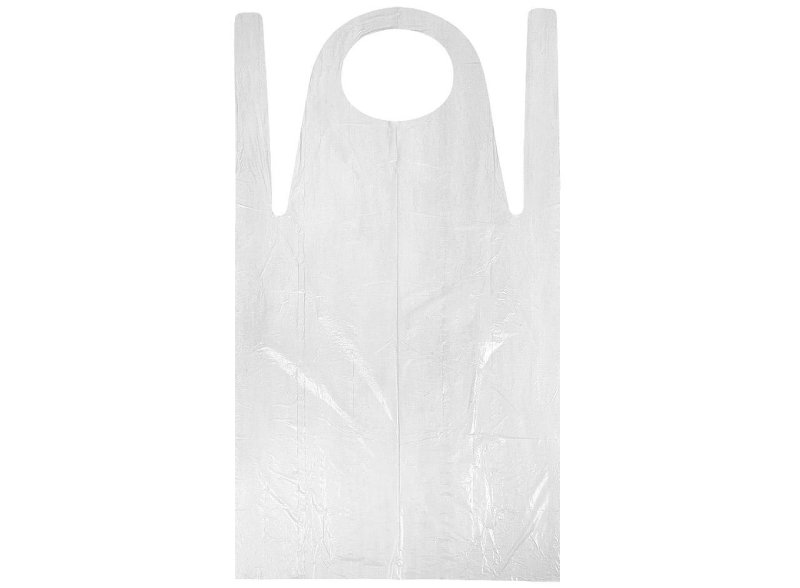 Max 1207 Zástěra jednorázová HDPE 100ks bílá