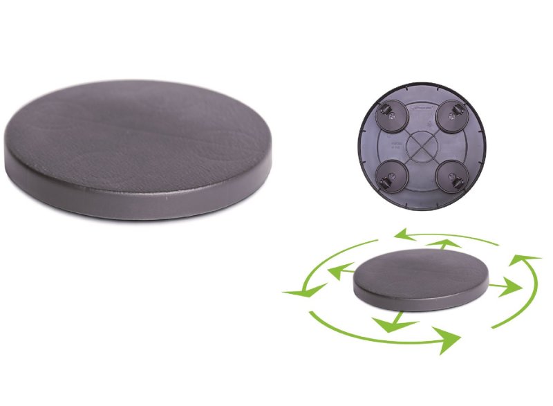 PROSPERPLAST Pojízdná podložka MOBILE PLATFORM ROUND antracit 39cm